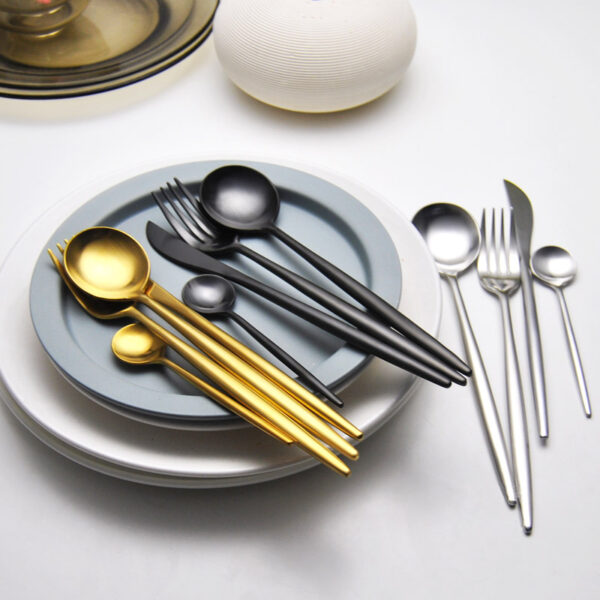 Colorful Stainless Steel Dinnerware Sets - Image 4