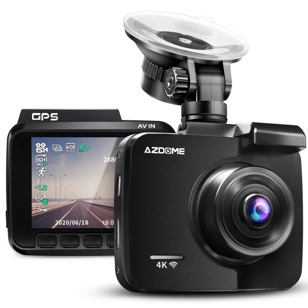 Portable 4K 2160P Dual Lens Dashcam with G-Sensor