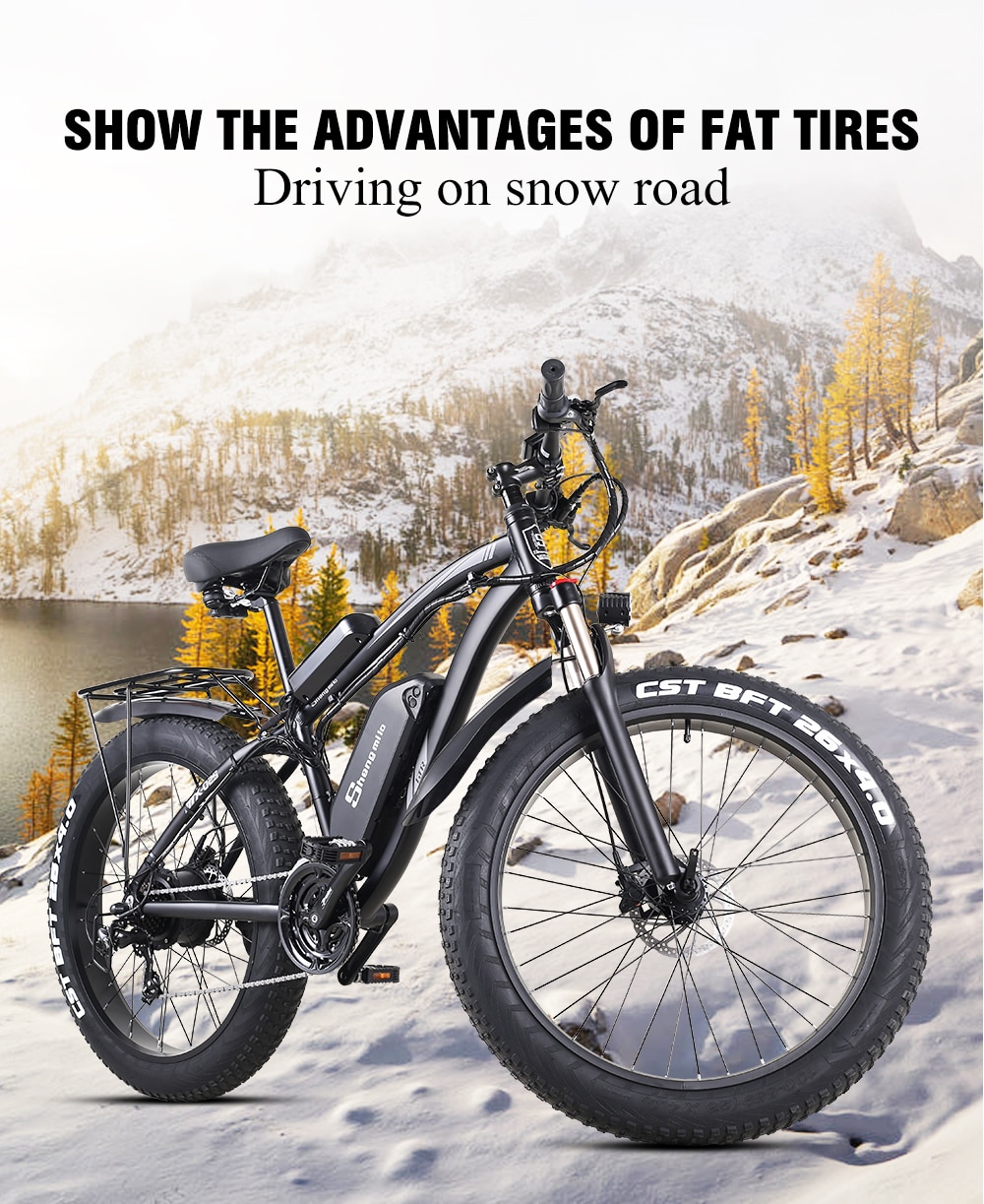 Men's Electric Bike for Mountains and Snow