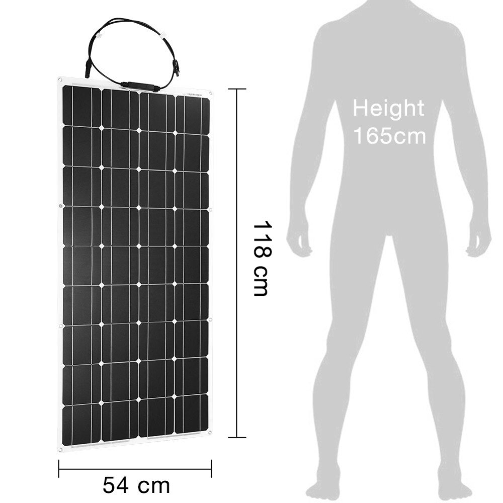 100W Monocrystalline Flexible Solar Panels