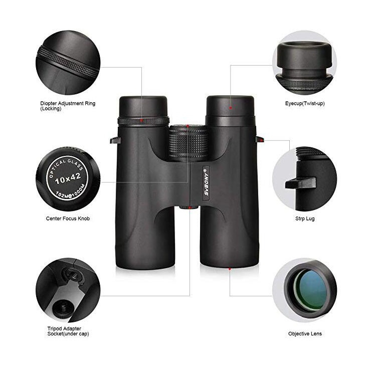 10X42/8X32 High-Power Black Colored Hunting Binocular