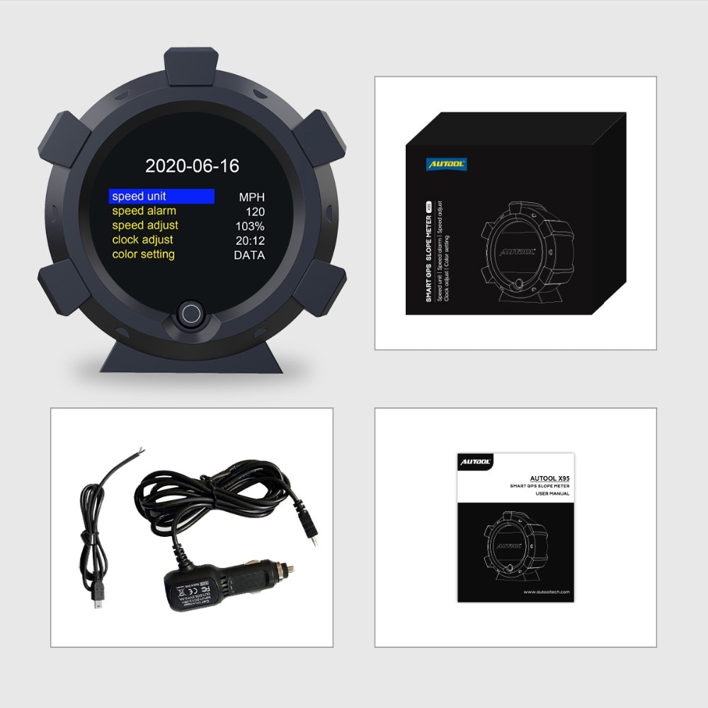 Multifunctional Speed GPS Inclinometer Car Compass