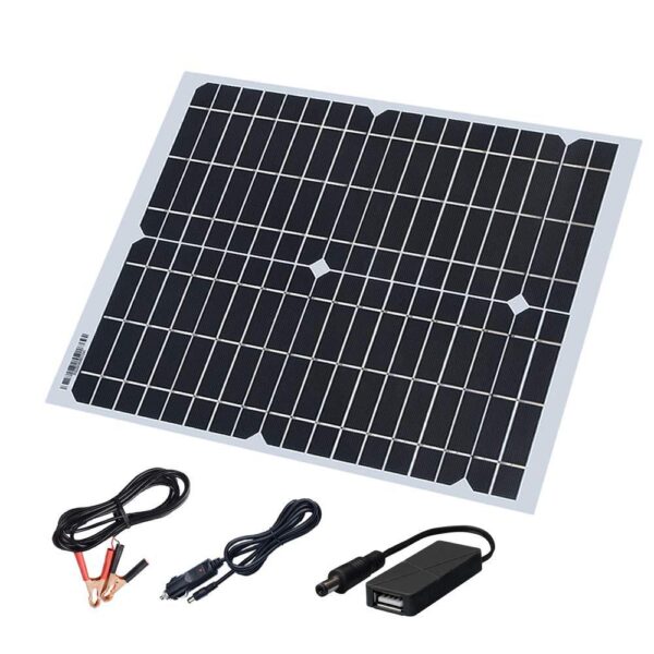 20W/18V Solar Panel Kit with USB Cable