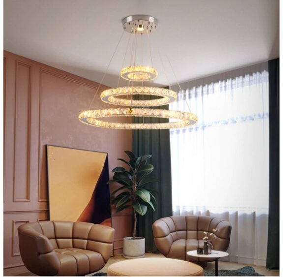 Futuristic Style Crystal Pendant Lighting - Image 4