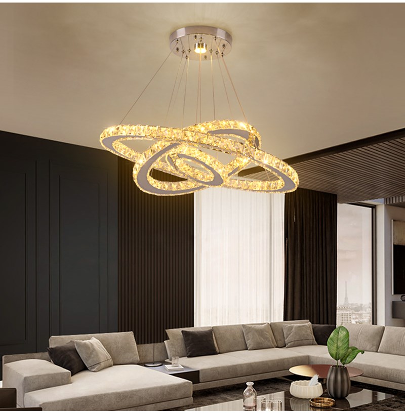 Futuristic Style Crystal Pendant Lighting