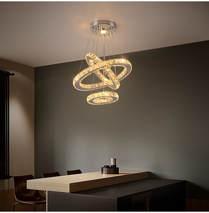 Futuristic Style Crystal Pendant Lighting