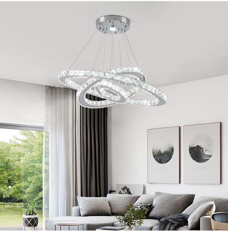 Futuristic Style Crystal Pendant Lighting