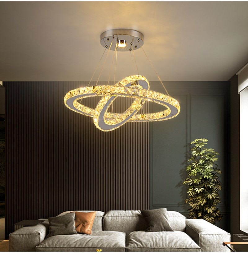 Futuristic Style Crystal Pendant Lighting