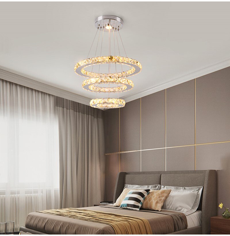 Futuristic Style Crystal Pendant Lighting