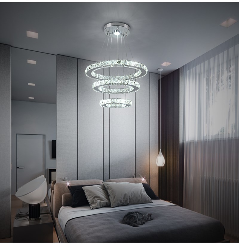 Futuristic Style Crystal Pendant Lighting