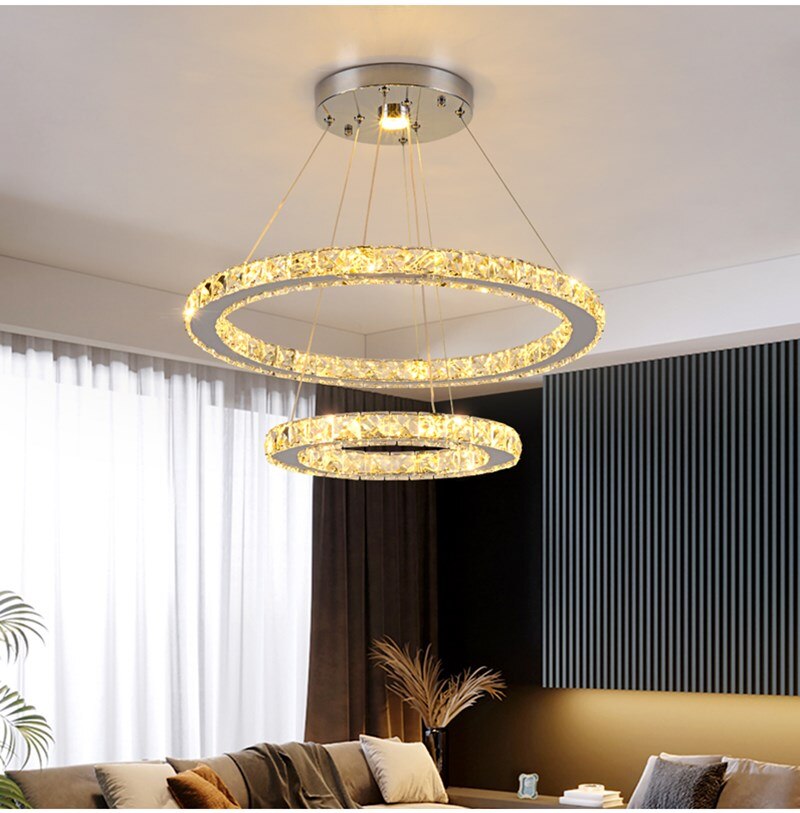 Futuristic Style Crystal Pendant Lighting