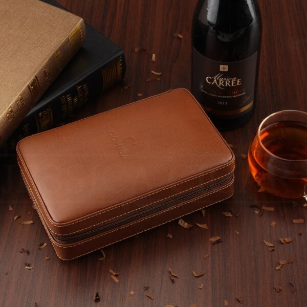 Portable Cedar Wood Cigar Humidor Box - Image 5