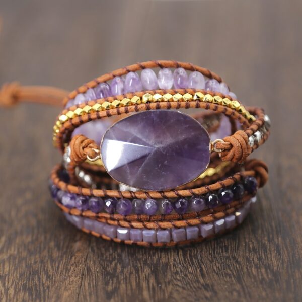 Women's Boho Quartz Genuine Leather Bracelet - Image 6