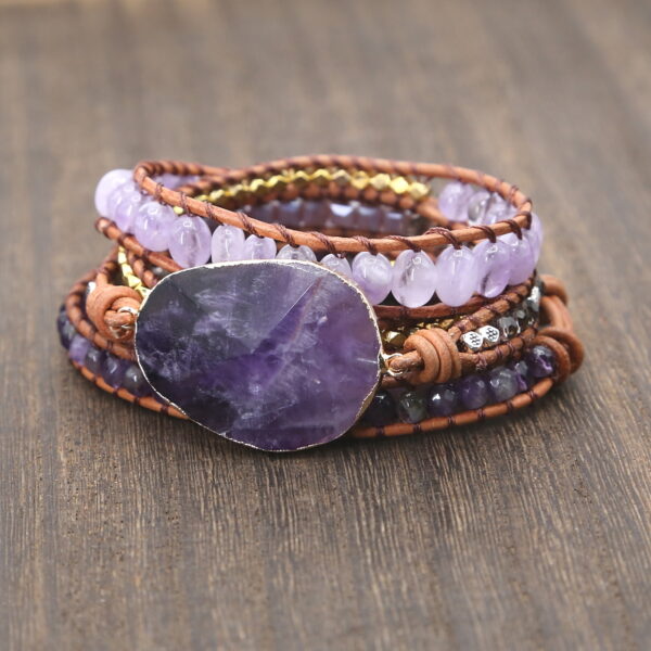 Women's Boho Quartz Genuine Leather Bracelet - Image 7