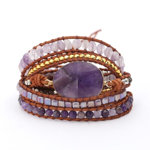 Women's Boho Quartz Genuine Leather Bracelet - Image 4