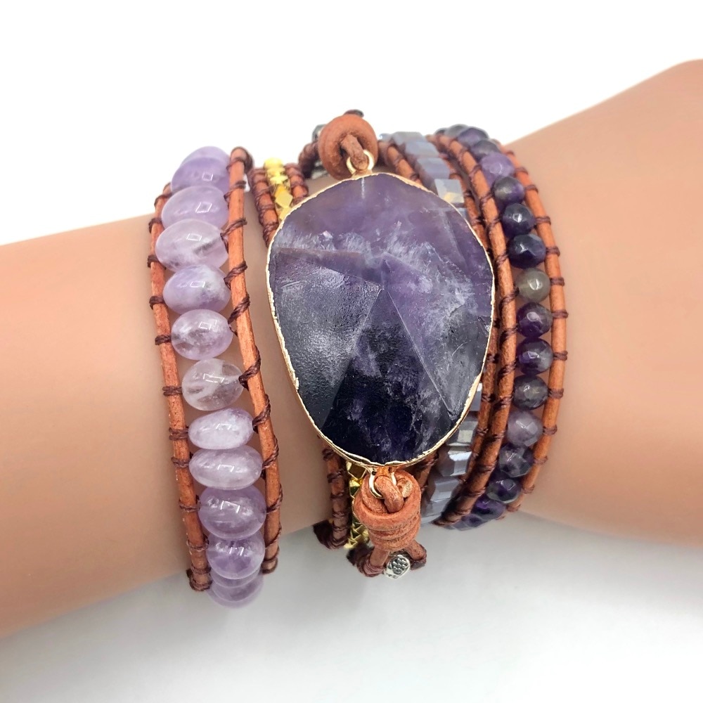 Women's Boho Quartz Genuine Leather Bracelet