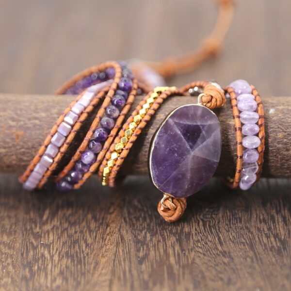 Women's Boho Quartz Genuine Leather Bracelet - Image 5