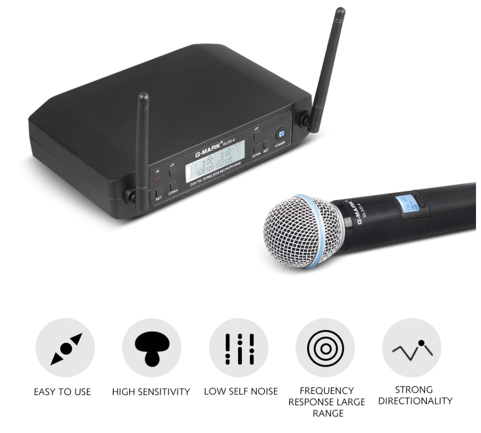 UHF Dual Wireless Microphone System