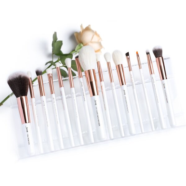 White Handle Makeup Brushes 15 pcs/Set - Image 6