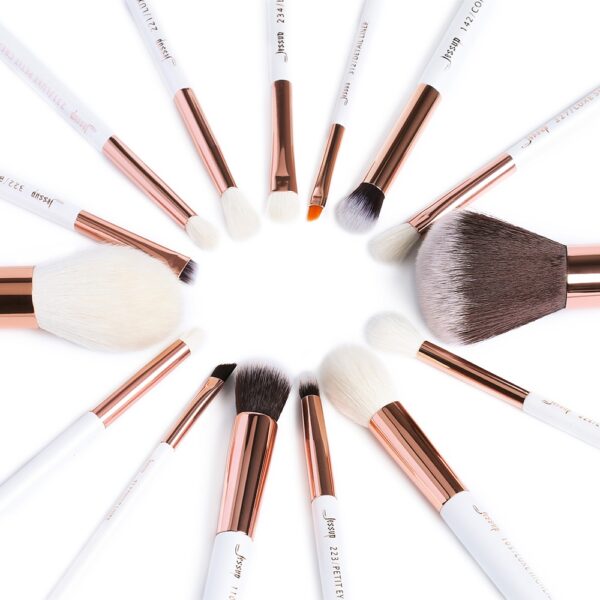 White Handle Makeup Brushes 15 pcs/Set - Image 4