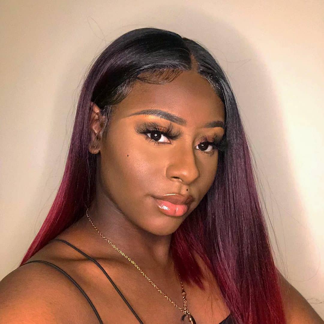 Burgundy Color Human Hair Short Wig