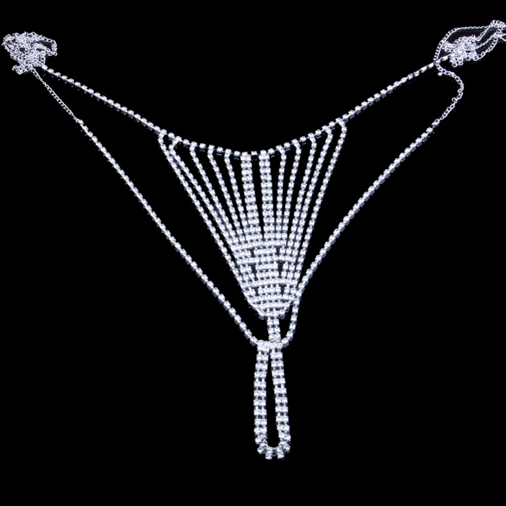 Women's Rhinestone Mesh Thongs