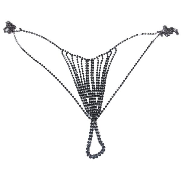 Women's Rhinestone Mesh Thongs - Image 3