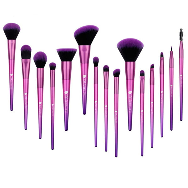 Hot Pink Multifunctional Makeup Brushes 15 pcs Set - Image 5