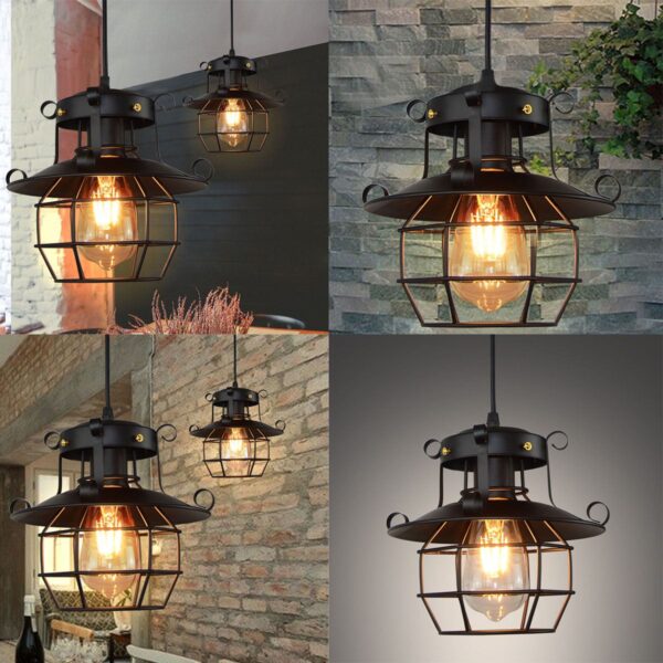 Vintage Industrial Metal Pendant Light - Image 4