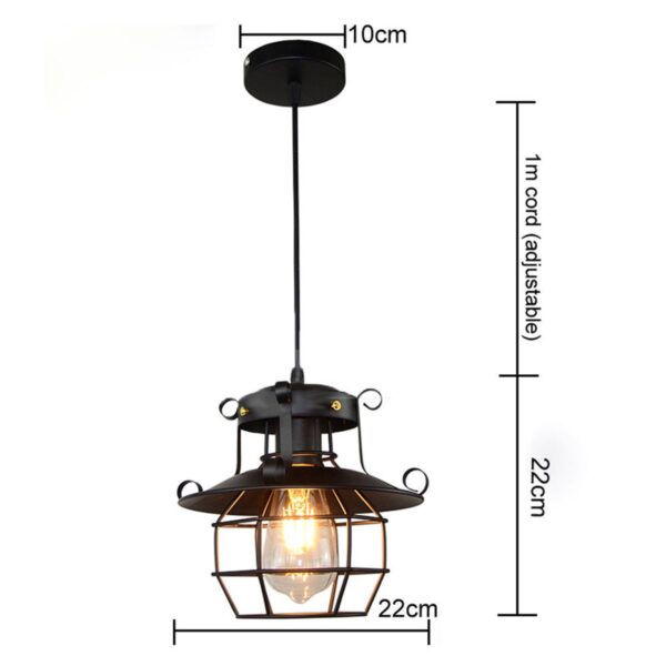 Vintage Industrial Metal Pendant Light - Image 7