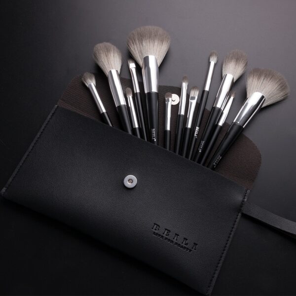 Travel Professional Makeup Brushes Set 12 Pcs with Bag - Image 7