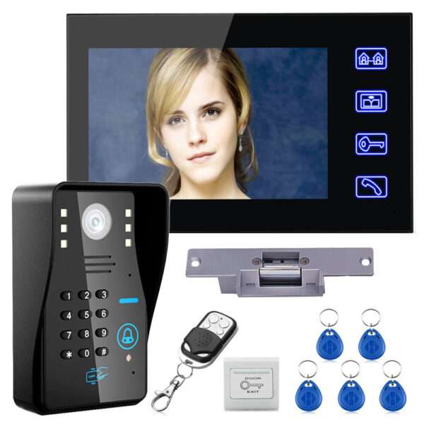 7" RFID Video Intercom with Lock