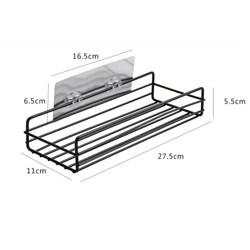 Metal Storage Shelf in Black and White