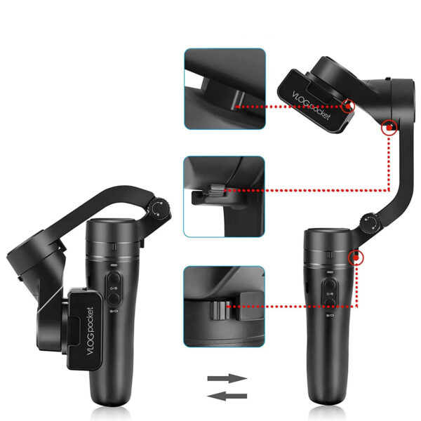 Pocket Sized Foldable Smartphone Gimbal Stabilizer - Image 5