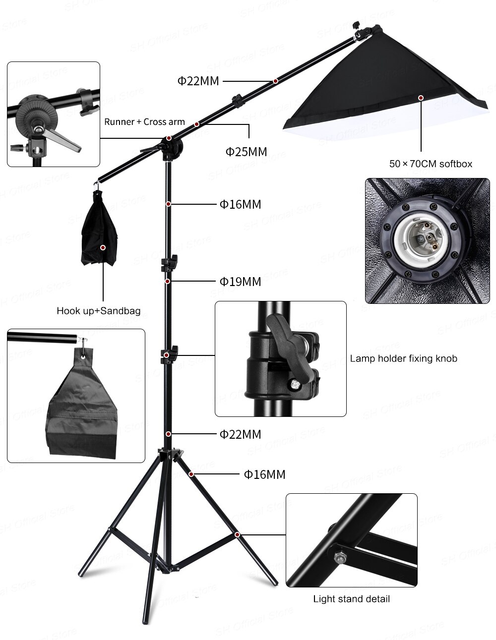 Photography Studio Softbox Lighting Kit