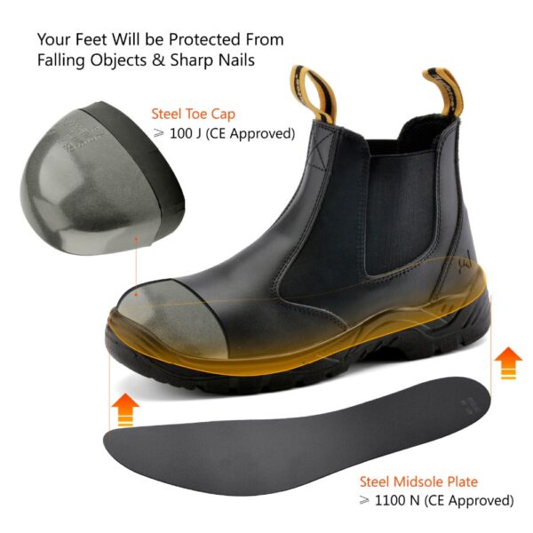 Waterproof Leather with Steel Toe Boots - Image 5