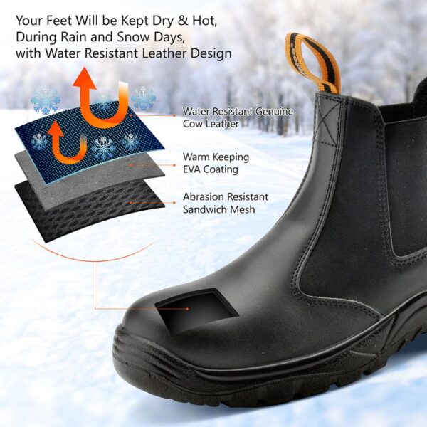 Waterproof Leather with Steel Toe Boots - Image 3