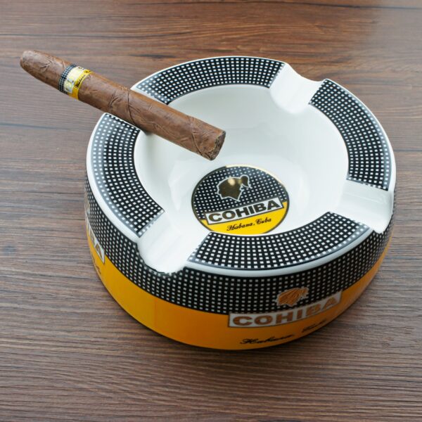 Round Ceramic Cigar Ashtray