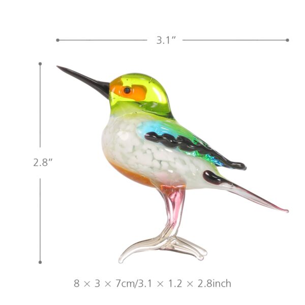 Bird Shaped Glass Figurine for Home Decor - Image 7