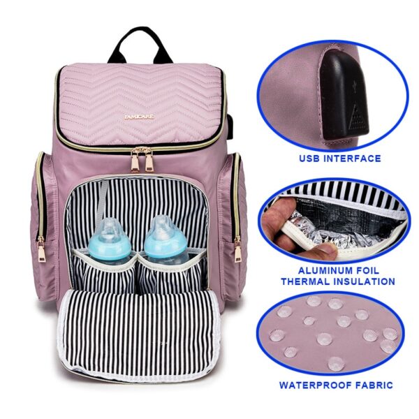 Women's Embroidered Diaper Bag - Image 4