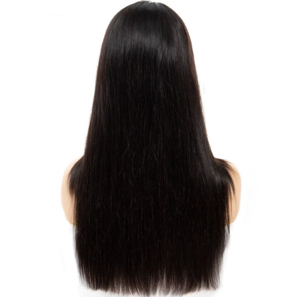 Black Long Straight Bangs Virgin Human Hair Wig - Image 7