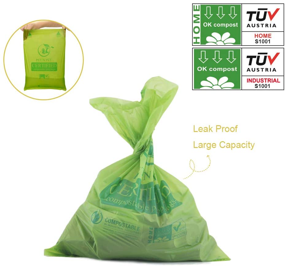 Eco-Friendly Green Dog Poop Bags