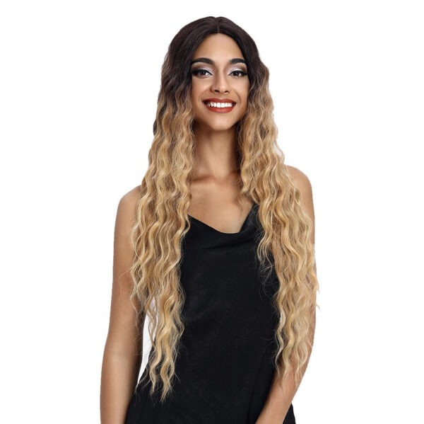 Ombre Long Wavy Lace Front Synthetic Hair Wig - Image 4