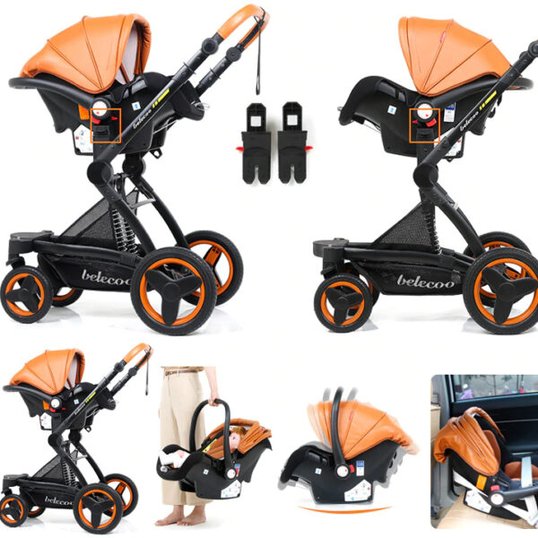 Baby's Folding Stroller with Aluminum Frame - Image 6