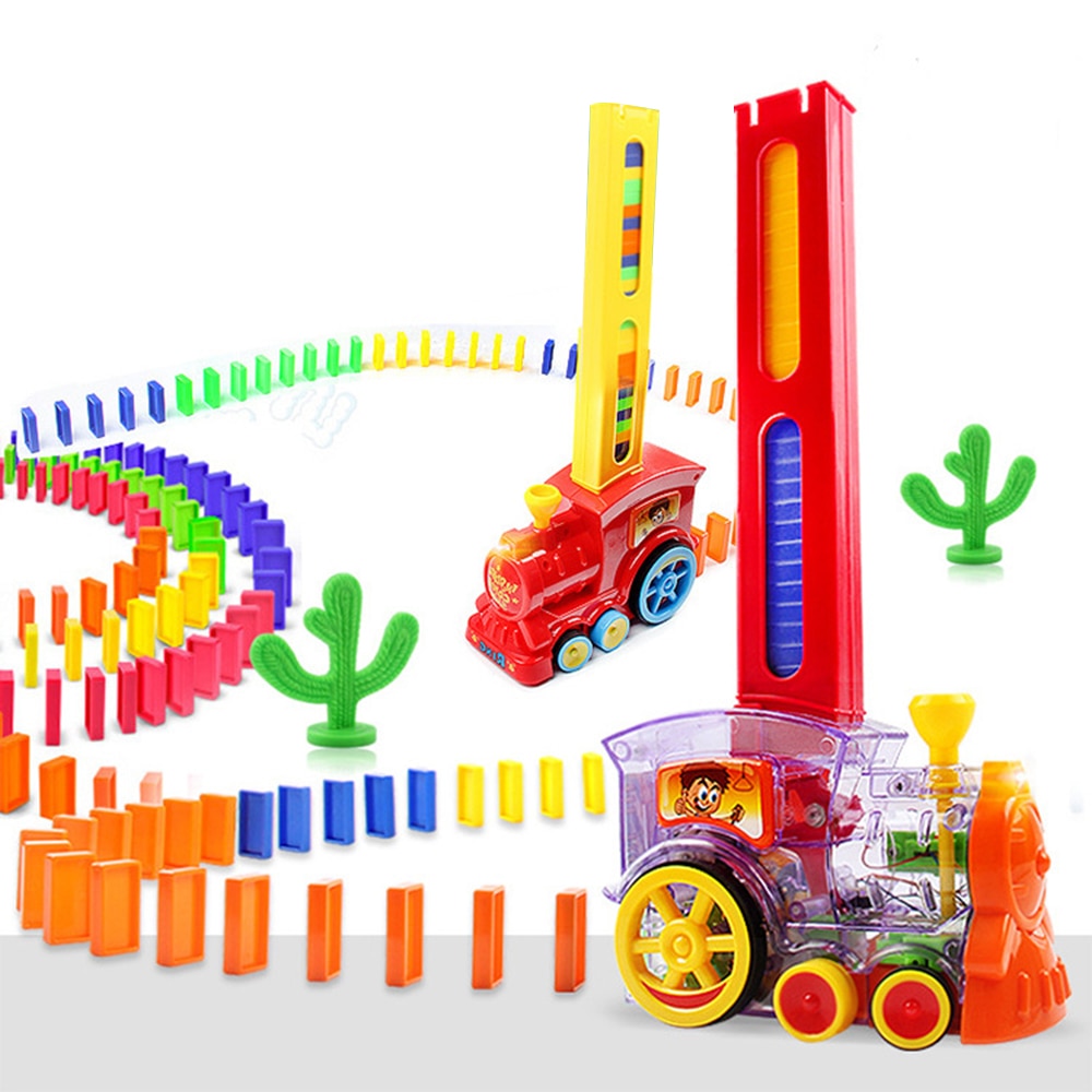 Automatic Train with Colorful Domino