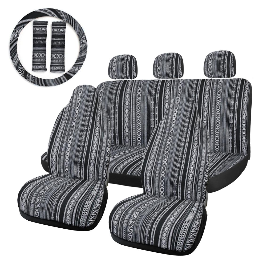 Car Seat Covers With Steering Wheel Cover Set