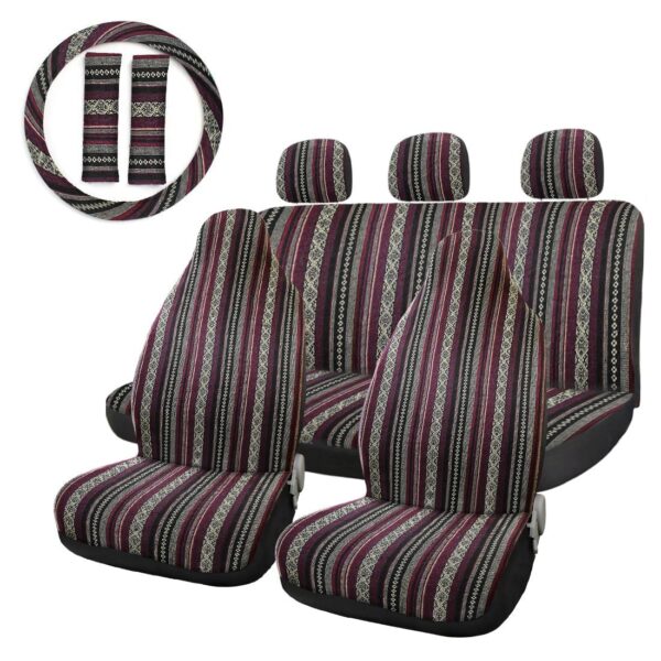 Car Seat Covers With Steering Wheel Cover Set - Image 4