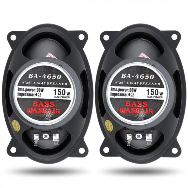 150 W Oval Coaxial Car Speakers Pair - Image 3