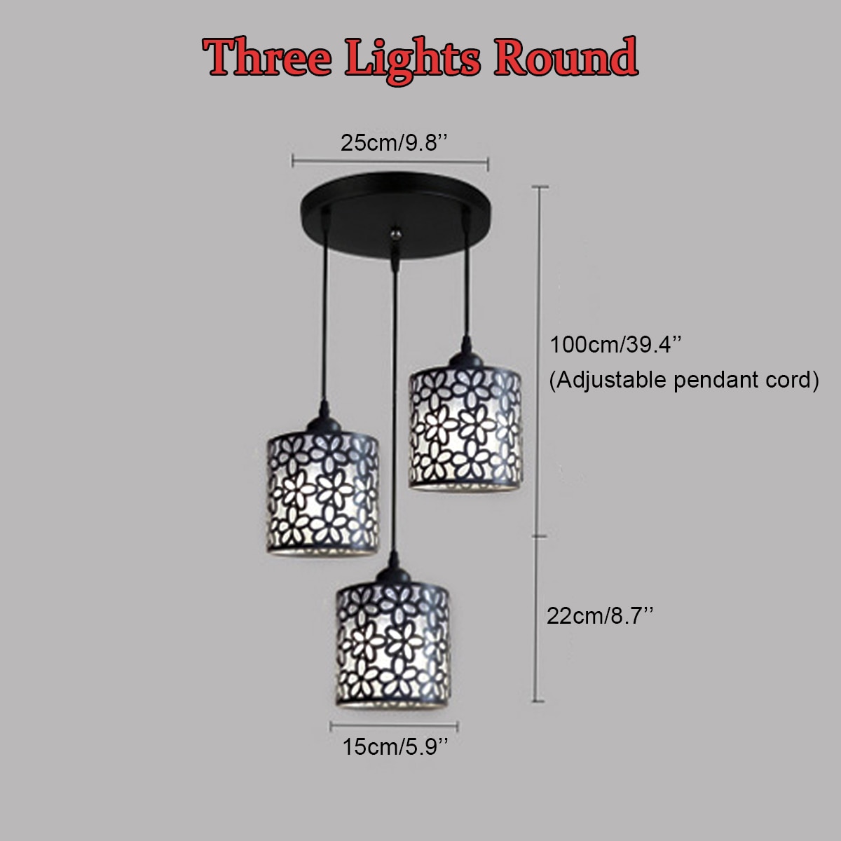 Nordic Style Floral Lace LED Pendant Lighting