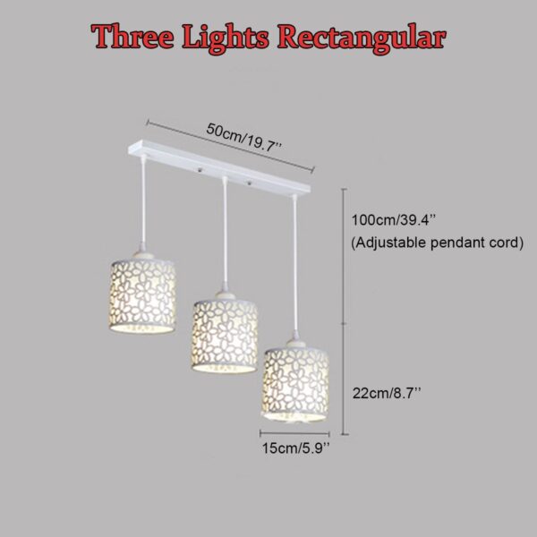 Nordic Style Floral Lace LED Pendant Lighting - Image 6